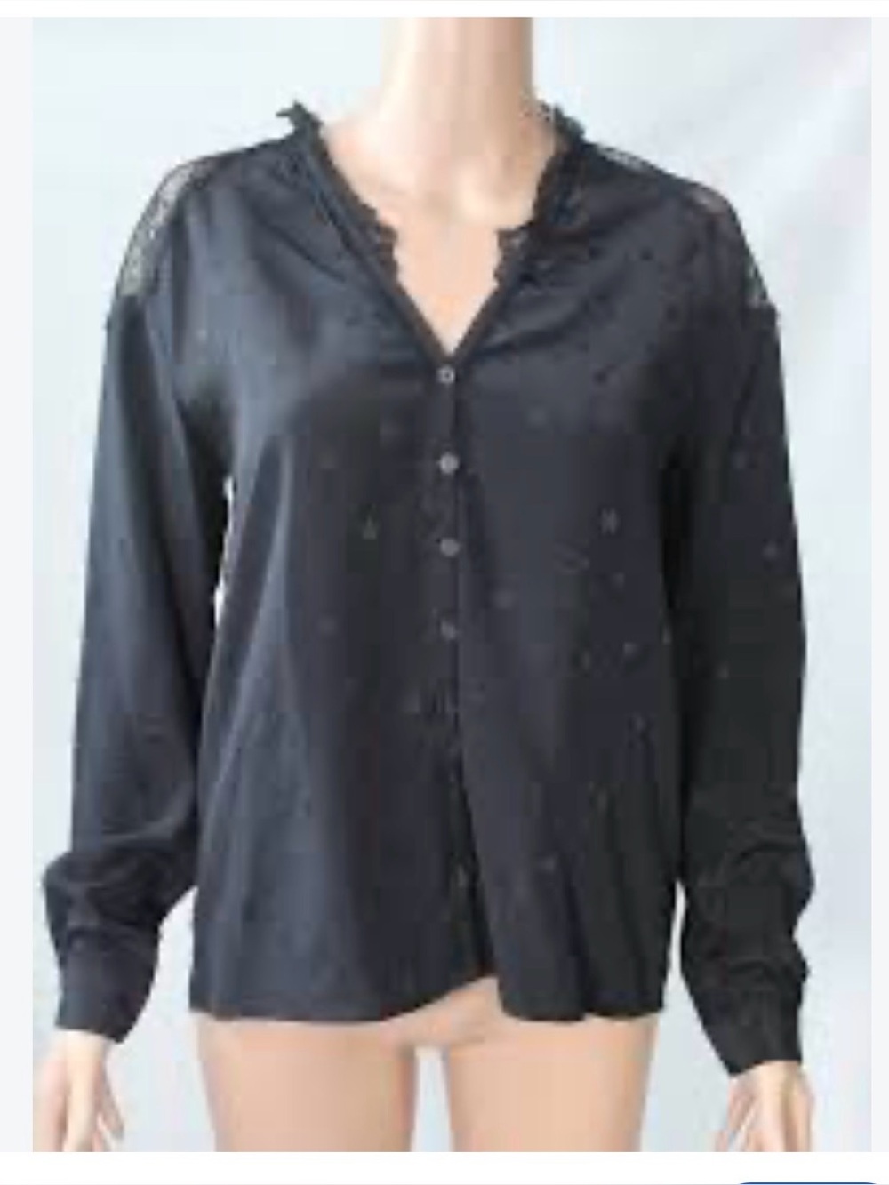 ZADIG & VOLTAIRE Deluxe Taki Jac Top Blouse 100% Silk Lace Stars Planets sz M